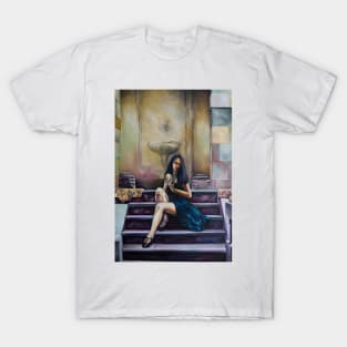 Return to me this one time , 2022, 120-80cm, oil on canvas T-Shirt